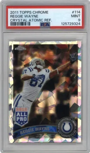 2011 TOPPS CHROME REGGIE WAYNE CRYSTAL ATOMIC REF.
