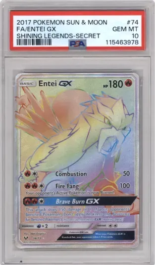 2017 POKEMON SUN AND MOON FA ENTEI GX SHINING LEGENDS-SECRET