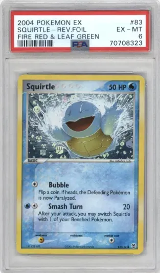 2004 POKEMON EX SQUIRTLE-REV.FOIL FIRE RED AND LEAF GREEN