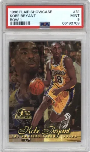 1996 FLAIR SHOWCASE KOBE BRYANT ROW 1