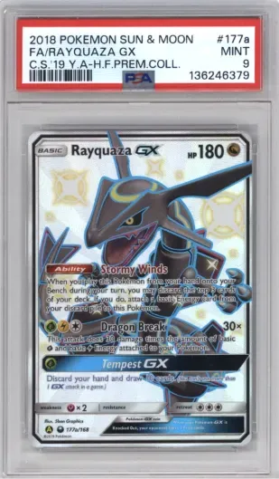 2018 POKEMON SUN AND MOON FA RAYQUAZA GX C.S.'19 Y.A-H.F.PREM.COLL.