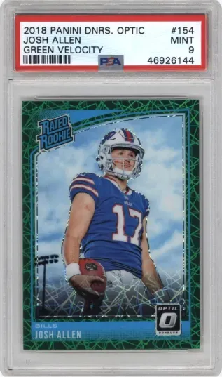 2018 PANINI DNRS. OPTIC JOSH ALLEN GREEN VELOCITY