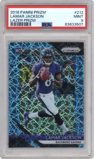 2018 PANINI PRIZM LAMAR JACKSON LAZER PRIZM