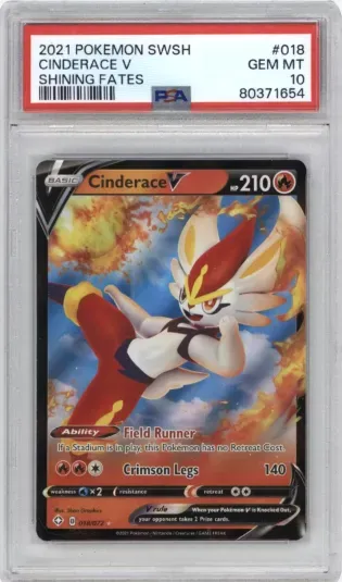 2021 POKEMON SWSH CINDERACE V SHINING FATES