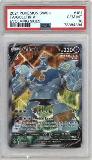 2021 POKEMON SWSH FA GOLURK V EVOLVING SKIES