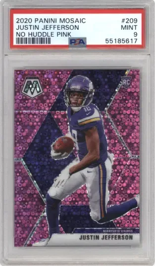 2020 PANINI MOSAIC JUSTIN JEFFERSON NO HUDDLE PINK
