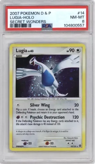 2007 POKEMON D AND P LUGIA-HOLO SECRET WONDERS