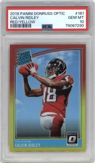 2018 PANINI DONRUSS OPTIC CALVIN RIDLEY RED YELLOW