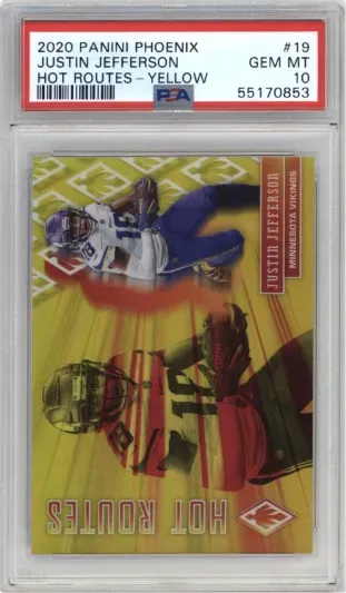 2020 PANINI PHOENIX JUSTIN JEFFERSON HOT ROUTES YELLOW