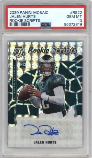 2020 PANINI MOSAIC JALEN HURTS ROOKIE SCRIPTS