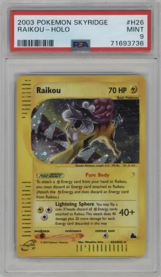 2003 POKEMON SKYRIDGE RAIKOU-HOLO