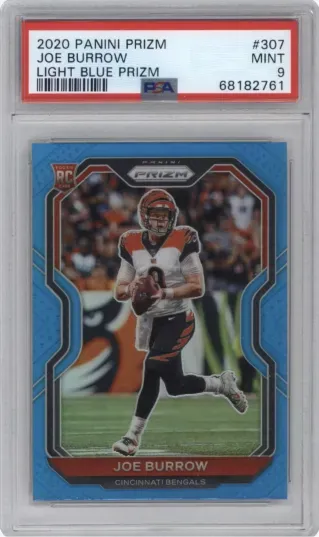 2020 PANINI PRIZM JOE BURROW LIGHT BLUE PRIZM
