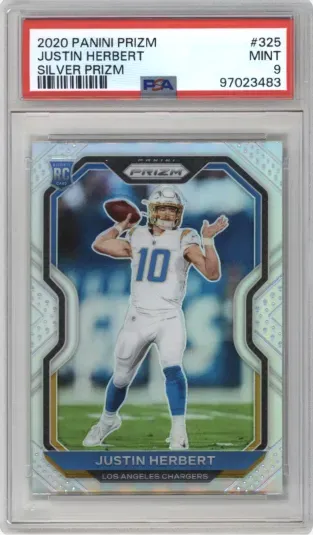 2020 PANINI PRIZM JUSTIN HERBERT SILVER PRIZM