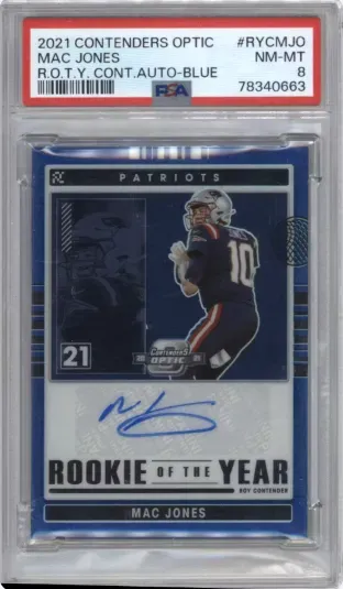 2021 CONTENDERS OPTIC MAC JONES R.O.T.Y. CONT.AUTO-BLUE