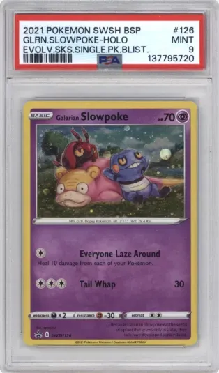 2021 POKEMON SWSH BSP GLRN.SLOWPOKE-HOLO EVOLV.SKS.SINGLE.PK.BLIST