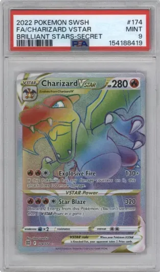 2022 POKEMON SWSH FA CHARIZARD VSTAR BRILLIANT STARS-SECRET