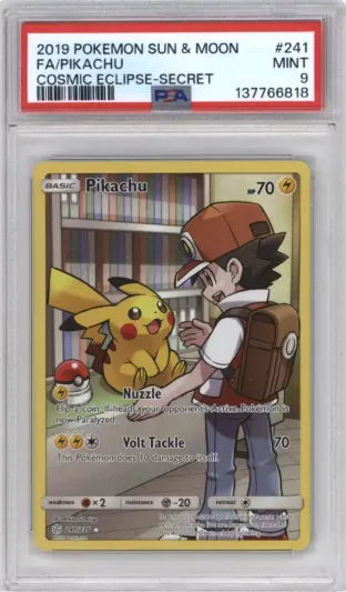 2019 POKEMON SUN AND MOON FA PIKACHU COSMIC ECLIPSE-SECRET