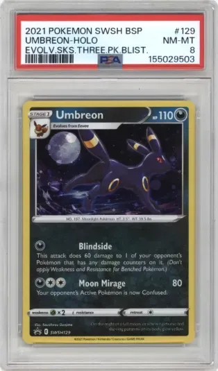 2021 POKEMON SWSH BSP UMBREON-HOLO EVOLV.SKS.THREE.PK.BLST.