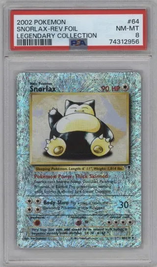 2002 POKEMON SNORLAX-REV.FOIL LEGENDARY COLLECTION