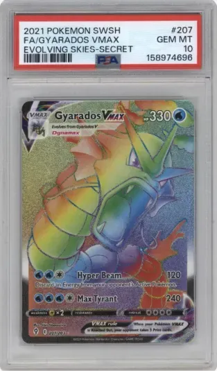 2021 POKEMON SWSH FA GYARADOS VMAX EVOLVING SKIES-SECRET