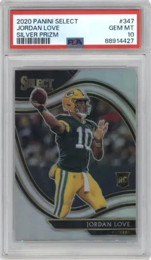 2020 PANINI SELECT JORDAN LOVE SILVER PRIZM