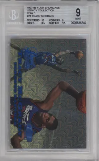 1997-98 FLAIR SHOWCASE LEGACY COLLECTION ROW 0 #21 TRACY MCGRADY