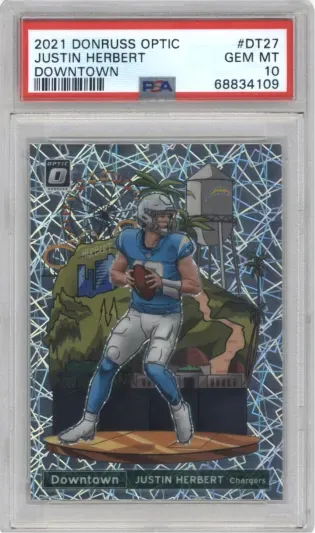 2021 DONRUSS OPTIC JUSTIN HERBERT DOWNTOWN