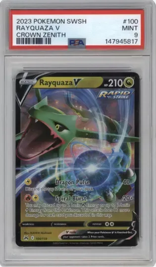 2024 POKEMON SWSH RAYQUAZA V CROWN ZENITH
