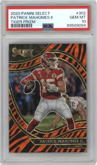 2020 PANINI SELECT PATRICK MAHOMES II TIGER PRIZM