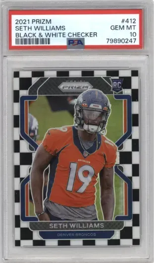 2021 PRIZM SETH WILLIAMS BLACK AND WHITE CHECKER