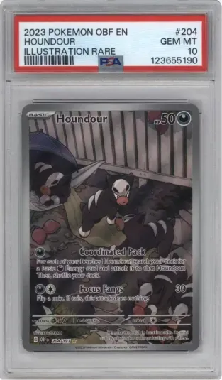 2023 POKEMON OBF EN HOUNDOUR ILLUSTRATION RARE