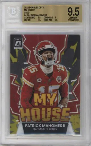 2022 DONRUSS OPTIC MY HOUSE GOLD #4 PATRICK MAHOMES II
