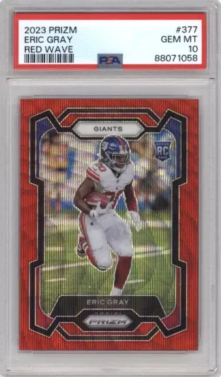 2023 PRIZM ERIC GRAY RED WAVE