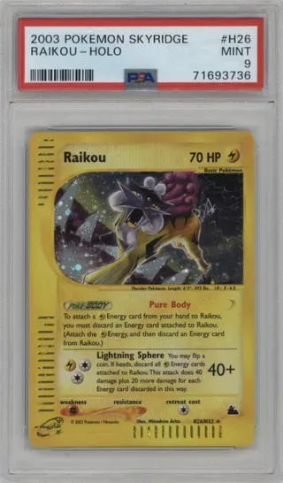 2003 POKEMON SKYRIDGE RAIKOU-HOLO
