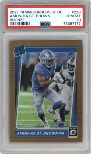 2021 PANINI DONRUSS OPTIC AMON-RA ST. BROWN BRONZE