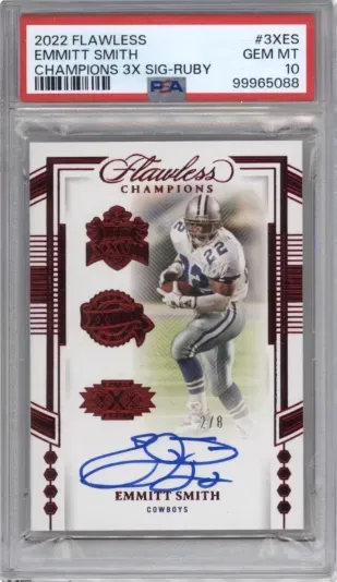 2022 FLAWLESS EMMITT SMITH CHAMPIONS 3X SIG-RUBY