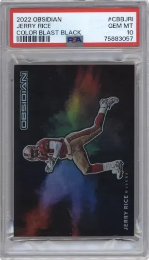 2022 OBSIDIAN JERRY RICE COLOR BLAST BLACK