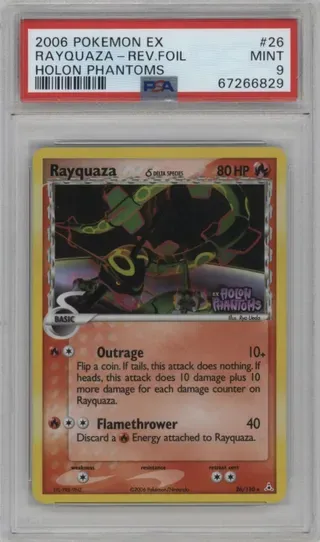 2006 POKEMON EX RAYQUAZA-REV.FOIL HOLON PHANTOMS