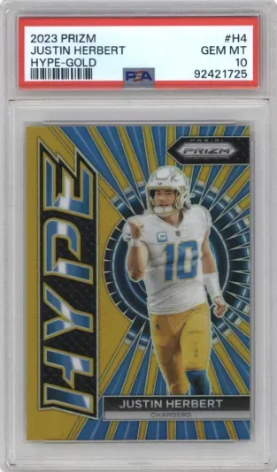 2023 PRIZM JUSTON HERBERT HYPE-GOLD