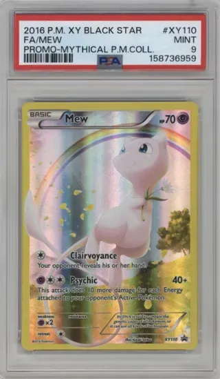 2016 P.M. XY BLACK STAR FA MEW PROMO-MYTHICAL P.M.COLL.