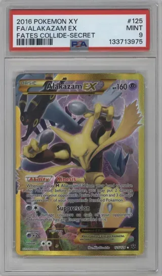 2016 POKEMON XY FA ALAKAZAM EX FATES COLLIDE-SECRET