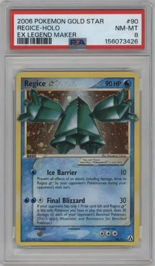 2006 POKEMON GOLD STAR REGICE-HOLO EX LEGEND MAKER