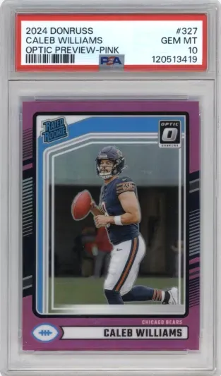 2024 DONRUSS CALEB WILLIAMS OPTIC PREVIEW-PINK