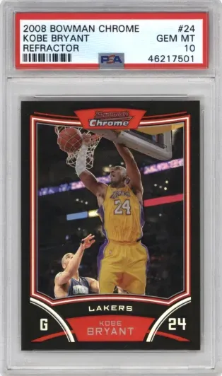 2008 BOWMAN CHROME KOBE BRYANT REFRACTOR