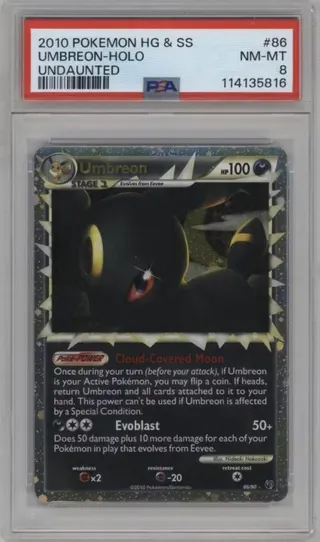 2010 POKEMON HG AND SS UMBREON-HOLO UNDAUNTED