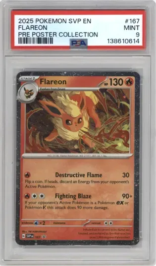 2025 POKEMON SVP EN FLAREON PRE POSTER COLLECTION
