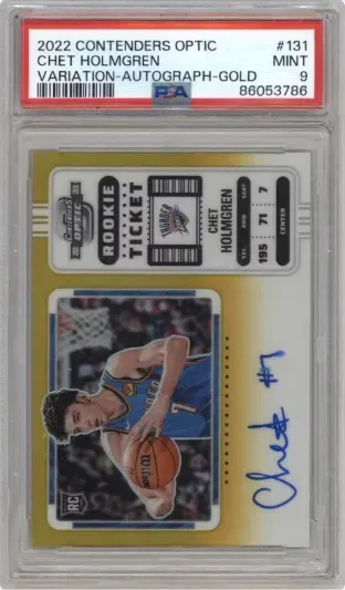 2022 CONTENDERS OPTIC CHET HOLMGREEN VARIATION-AUTOGRAPH-GOLD