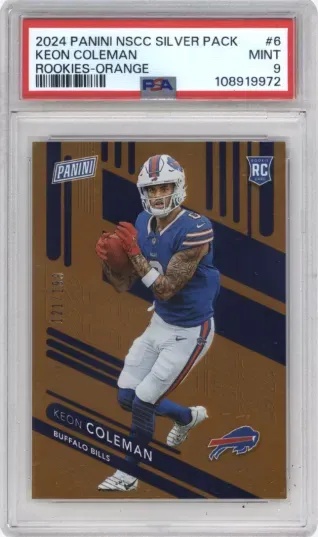 2024 PANINI NSCC SILVER PACK KEON COLEMAN ROOKIES-ORANGE