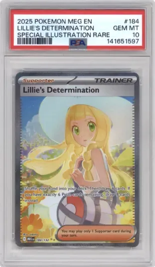 2025 POKEMON MEG EN LILLIE'S DETERMINATION SPECIAL ILLUSTRATION RARE