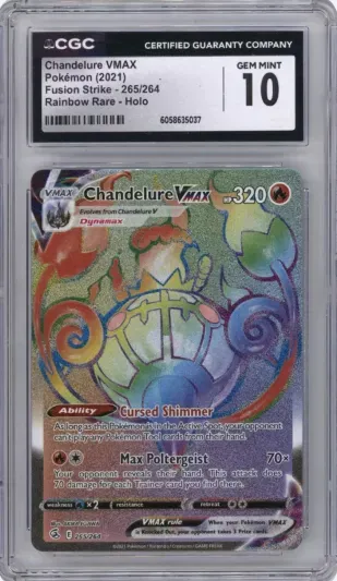 Chandelure VMAX Pokemon (2021) Fusion Strike Rainbow Rare-Holo